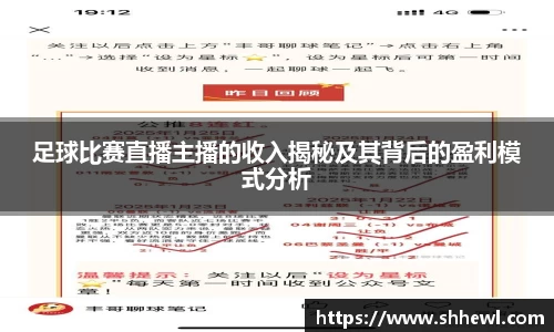 足球比赛直播主播的收入揭秘及其背后的盈利模式分析